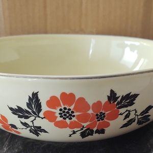 Vintage Hall Superior Quality Dinnerware Red Poppy 9" Salad Serving Bowl.